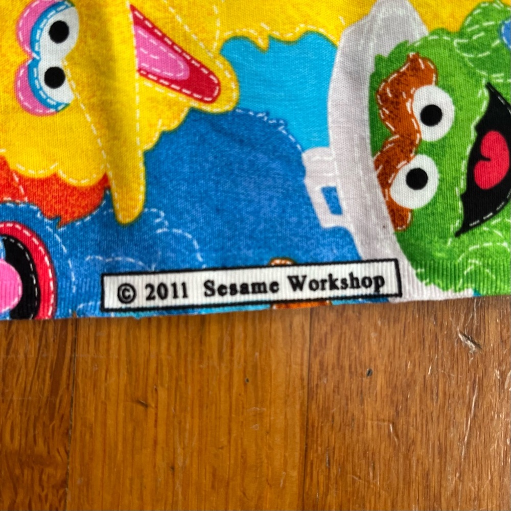 Sesame Workshop 2011 Handmade Pillow Cover Multicolor Cotton 20”x22” - Picture 4 of 5